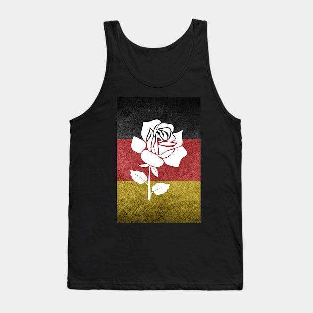 white Rose Resistance Tank Top by Skull-blades